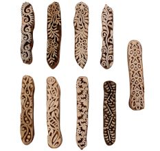 Set of 9 Piece New Mix Wooden Printing Blocks