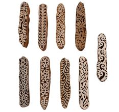 Set of 9 Piece New Mix Wooden Printing Blocks