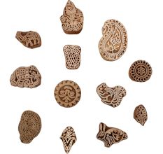 Set of 12 Piece New Mix Wooden Printing Blocks