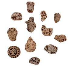 Set of 12 Piece New Mix Wooden Printing Blocks