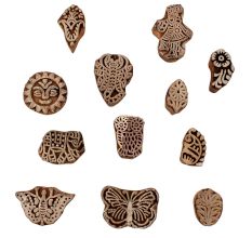 Set of 12 Piece New Mix Wooden Printing Blocks