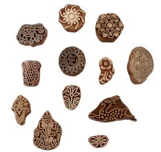 Set of 12 Piece New Mix Wooden Printing Blocks
