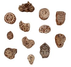Set of 12 Piece New Mix Wooden Printing Blocks