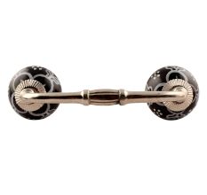 Black Floral Ceramic Bridge Handle