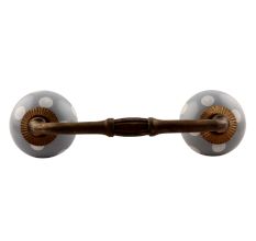 Grey Dotted Ceramic Bridge Handle