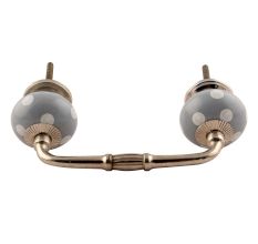 Grey Dotted Ceramic Bridge Handle