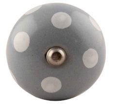 Grey Dotted Ceramic Wine Stopper