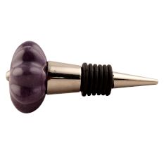 Dark Purple Crackle Ceramic Wine Stopper