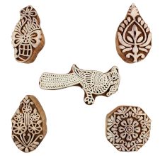 Set of 5 Piece New Mix Wooden Printing Blocks