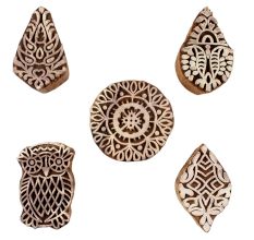 Set of 5 Piece New Mix Wooden Printing Blocks