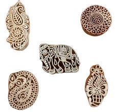Set of 5 Piece New Mix Wooden Printing Blocks