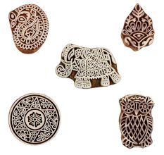 Set of 5 Piece New Mix Wooden Printing Blocks