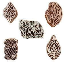 Set of 5 Piece New Mix Wooden Printing Blocks