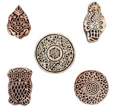 Set of 5 Piece New Mix Wooden Printing Blocks