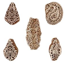 Set of 5 Piece New Mix Wooden Printing Blocks