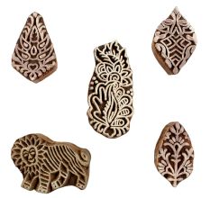Set of 5 Piece New Mix Wooden Printing Blocks