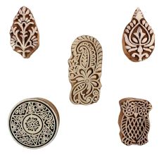 Set of 5 Piece New Mix Wooden Printing Blocks