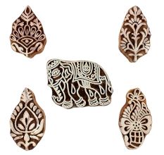 Set of 5 Piece New Mix Wooden Printing Blocks