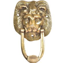 Brass Lion Head Door Knocker Ring