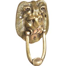 Brass Lion Head Door Knocker Ring