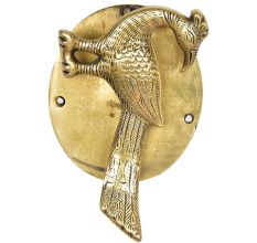 Brass Carved Peacocok Statue Door Knocker