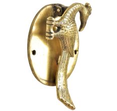 Brass Carved Peacocok Statue Door Knocker