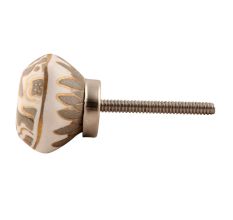 Grey Hexagon Small Ceramic Drawer Knobs