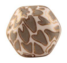 Grey Hexagon Small Ceramic Drawer Knobs