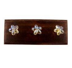 Yellow Glass Flower Wooden Hook