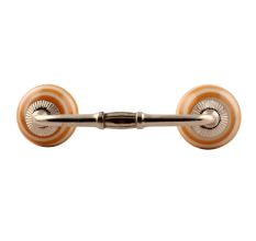 Mustard Striped Ceramic Bridge Handle