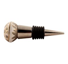 Grey Hexagon Small Ceramic Wine Stopper