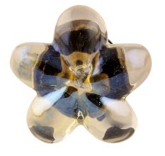 Yellow Glass Flower Wine Stopper 