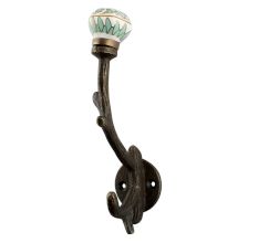 Sea Green Hexagon Small Ceramic Tree Hook