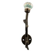 Sea Green Hexagon Small Ceramic Tree Hook