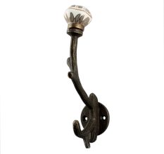 Grey Hexagon Small Ceramic Tree Hook