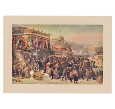 Fair Booths on Admiralty Square, St. Petersburg Poster and Prints