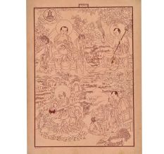 Handpainted Life of Gautama Buddha Art Print