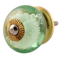 Mint Bubble Glass Drawer Knob Online