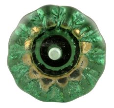 Mint Paneled Sides Glass Wine Stopper in Golden Fitting