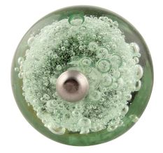 Mint Bubble Glass Wine Stopper in Golden Fitting