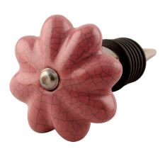 Lavender Crackle Ceramic Melon Wine Stopper