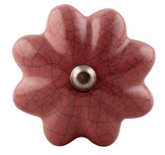 Lavender Crackle Ceramic Melon Wine Stopper in Golden Fitting