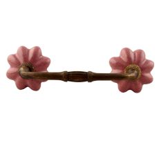Lavender Crackle Ceramic Melon Bridge Handle