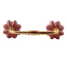 Lavender Crackle Ceramic Melon Bridge Handle