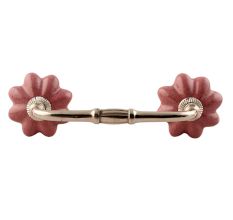 Lavender Crackle Ceramic Melon Bridge Handle