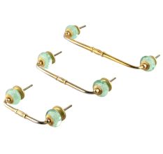 Mint Bubble Glass Bridge Handle