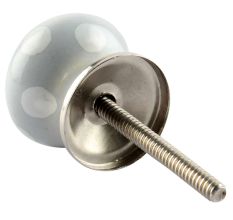 Light Grey Dotted Small Ceramic Drawer Knobs Online