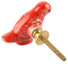 Red Feather Ceramic Bird Cabinet Knob Online