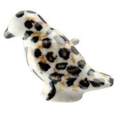 Black Dotted Ceramic Bird Knob
