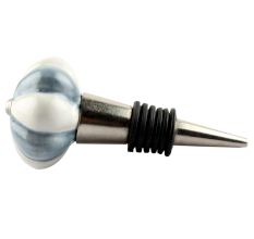 Grey And White Ceramic Melon Wine Stopper